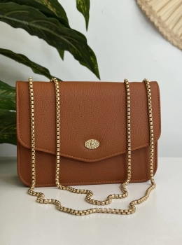 Bolsa Feminina Pequena Estruturada com Alça de corrente