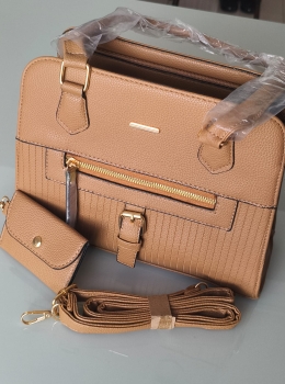 Bolsa Feminina Elegante com Alça Dupla + Porta Moedas 