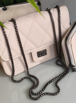 Bolsa Feminina Elegante com Alça de Corrente + Carteira